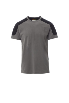 PAYPER Corporate T-shirts Jersey 165gr Con 40%poliestere 3XL | Rauchgrau/schwarz