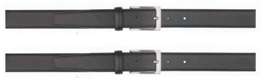 Ledergürtel Rind 30mm 430203 schwarz+braun. Der feine Anzuggürtel. 90cm | Schwarz
